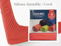 Sábana Ajustable Danubio Twin - Coral