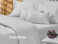 Sábanas Danubio 300 hilos A Queen White Dots