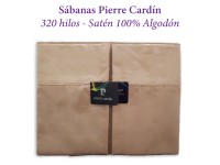 Sábanas Pierre Cardin Satén 320 hilos King Tostado